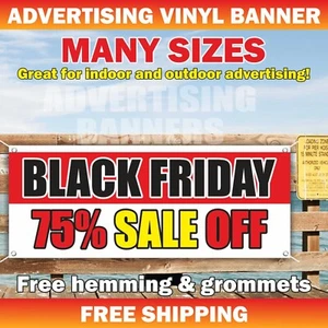 BLACK FRIDAY SALE Advertising Banner Vinyl Sign Clearance Discount Big Save %Off - Picture 1 of 5