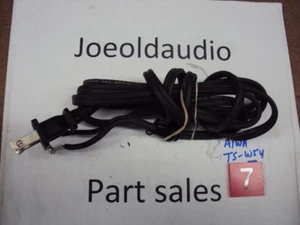 AIWA TS-W5U Original Line Cord & Strain Relief. Tested. Parting Out AIWA TS-W5U. - Picture 1 of 3