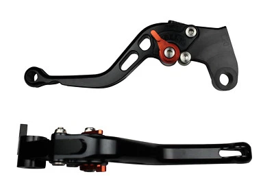 Black Short Motorcycle Clutch Brake Levers for Honda RC51 VTR1000SP1 2004 Orange - Image 1 of 4