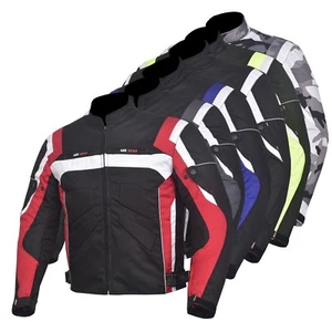 Chaqueta para hombre motocicleta motocicleta impermeable textil Cordura con CE blindada - Imagen 1 de 20