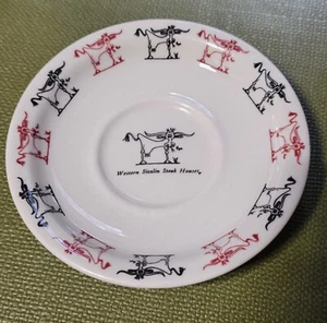 Vintage Western Sizzlin Steak House Saucer, Sterling China Restaurant Ware - Picture 1 of 3