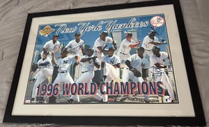 1996 World Champions Poster, Multi-Autographed with JSA Full Letter Jeter,Rivera - Picture 1 of 10