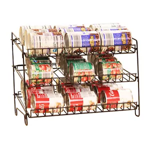 Can Rack Organizer Jar Dispenser Kitchen Countertop Pantry 16X12.5TallX10"Deep - Picture 1 of 7