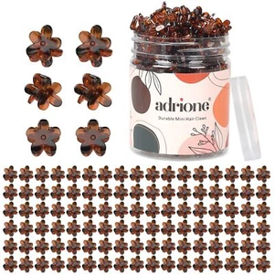 Brown Mini Flower Hair Claw Clips - 100 Bulk Pack for Women Girls Kids Baby a... - Picture 1 of 7