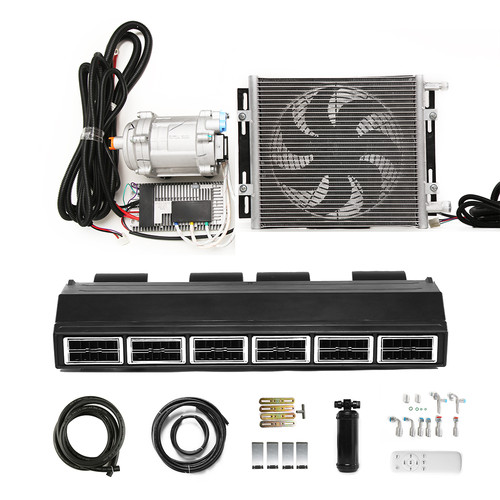 12000 BTU 24V Universal A/C Kit Truck Cab Bus Air Conditioner Underdash