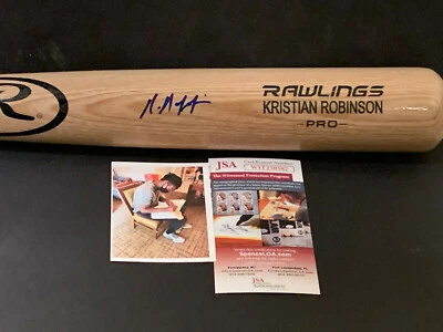 Kristian Robinson Diamondbacks Signed Engraved Bat JSA WITNESS COA Blonde - Image 1 of 2