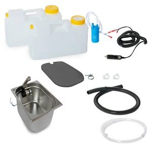 12V Camping Spüle Bausatz Waschbecken Spülbecken Abdeckung Caravan Wohnmobil Dun - Bild 1 von 12