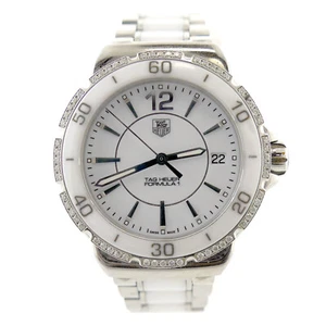 RELOJ TAG HEUER WAH1213 FORMULA 1 BISEL DIAMANTE CERÁMICA BLANCA + S.S. DAMAS - Imagen 1 de 7