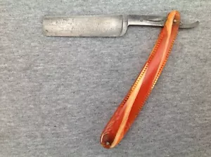 Geo Wostenholm & Son Original Pipe Straight Razor, Fancy Scales and Etched Face - Picture 1 of 17
