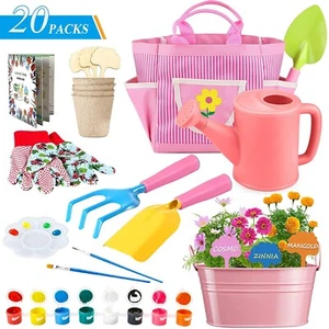 Gardening tool set kids Watering Can, Gardening Gloves, Shovel, Rake - Picture 1 of 7