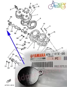 Yamaha TZR250 TDR250 Power Valve Holder OEM YPVS CYLINDER CAP Cover 47X-1131E-00 - Bild 1 von 4