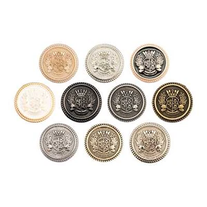 5pcs Round Vintage Metal Buttons Carved Decorative for Sewing Craft DIY 15-25mm - Picture 1 of 13