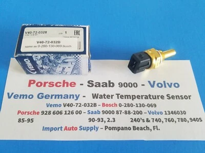 Sensor de temperatura de inyección de combustible Volvo 240 244 245 740 760 940, Porsche 928, Saab 9000 Foto 1 de 4