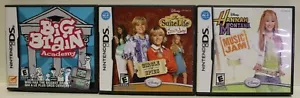 Lote de 3 videojuegos para Nintendo DS Big Brain Academy Hannah Montana The Suite Life - Imagen 1 de 2