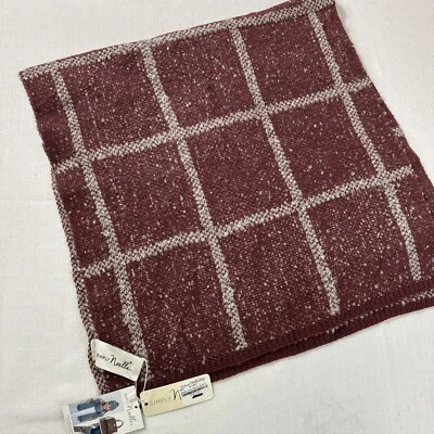Simply Noelle Scarf Wrap Knit Maroon Gray New 87" x 20" - Image 1 of 4