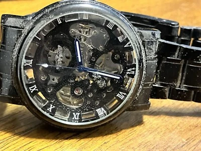 Winner Wrist Watch H199M Automatic Mechanical Movement Men's Big Skeleton Face - Image 1 of 2