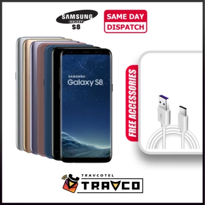 Samsung Galaxy S8 64GB Unlocked All Colour 4G Android Smart Phone Pristine Condi