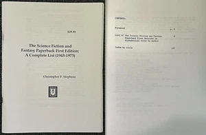 Checklist The SCIENCE FICTION & FANTASY PAPERBACK First Editions 1943-1973 wow!! - Picture 1 of 4