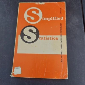 Simplified Statistics for Students in Education and Psychology 1961 Book - Picture 1 of 11