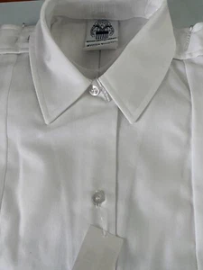 USED WOMENS ARMY SERVICE LONG SLEEVE UNIFORM ASU DRESS WHITE SHIRT SIZE 8R - Picture 1 of 3
