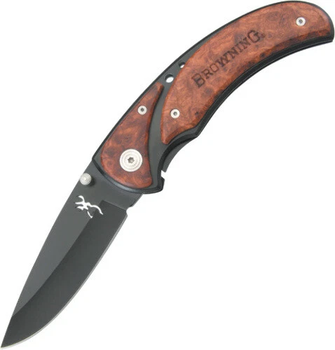 Browning Framelock Negro/Cocobolo 4 1/2" cerrado. Hoja inox acabado negro wi Foto 1 de 1