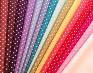 Polka Dot Cotton Rainbow Jelly Rolls, Fat Quarters, Quilting & Patchwork Packs - Picture 1 of 7