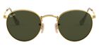 Ray-Ban 0Rb3447 Sunglasses Men Gold Round 50Mm New & Authentic