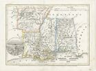 Antique Map Of The Southern United States With Inset Map Of New Orleans