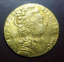 Portugal D. Maria I 1/2 Escudo (800 Reis) 1789 Gold Rare Nice Condition