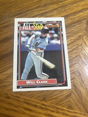 1992 Topps #386 Will Clark   San Francisco Giants  AS Baseball Card All Star - Image 1 of 3