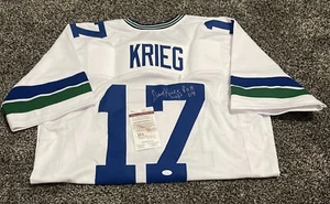 Dave Krieg Seattle Seahawks SIGNED  Jersey  JSA COA WITNESSED INSR ROH 04 - Picture 1 of 4