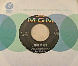 45 tours-MGM / Lou Christie / Song Of Lita / If My Car Could Only Talk / 1966 très bon état - Photo 1/3