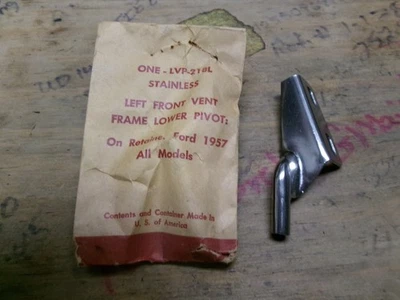 NOS LVP-218-L  1957 Ford LF Vent Frame Lower Pivot - Image 1 of 2