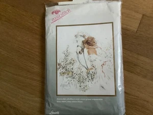 Lanarte Willem Haenraets 19 1/4” x 24” Kreuzstich Set Mädchen mit Pferd 35225 NEU - Bild 1 von 4