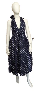 Zimmermann High Tide Polka Dot Halter Linen Midi Dress - Size 2 / UK 12 (16) - Picture 1 of 7