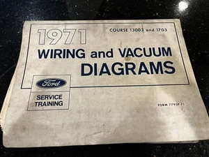 1970 Ford Lincoln Mercury Wiring and Vacuum Diagram Dlr Svc Department Big Book - Bild 1 von 16