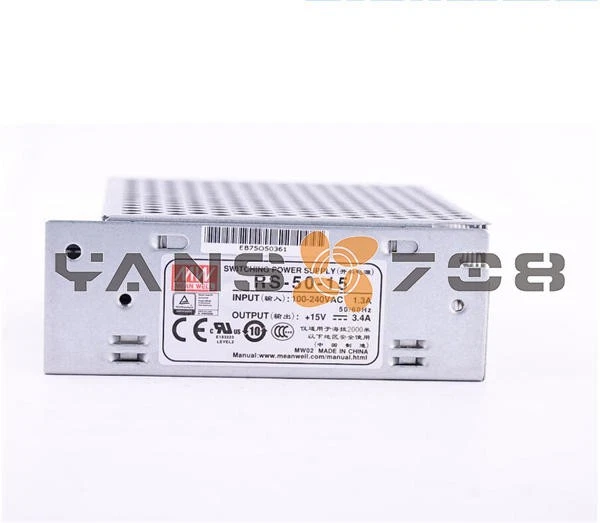 1PC Mean Well RS-50-15 AC to DC Power Supply Single Output 15V 3.4Amp 51W New - Image 1 of 1