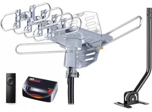 PBD WA-2608 Digital Amplified Outdoor HD TV Antenna with Mounting Pole & 40 f... - Picture 1 of 11