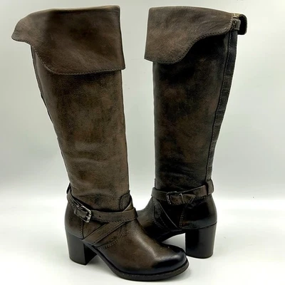 FRYE KELLY OTK DISTRESSED OVER THE KNEE WOMEN GRAY MIS-MATCH SIZES ( READ READ) - Imagem 1 de 4