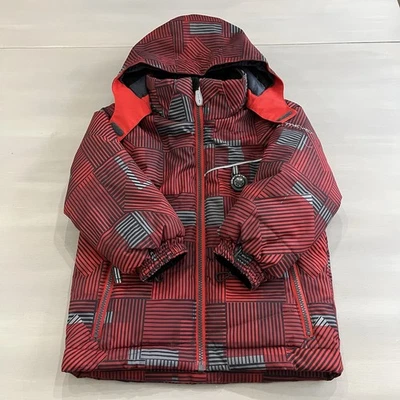 OBERMEYER Niños I-Grow Talla 3 Wildcat Capucha Esquí Abrigo Chaqueta Invierno Rojo Gris Foto 1 de 4