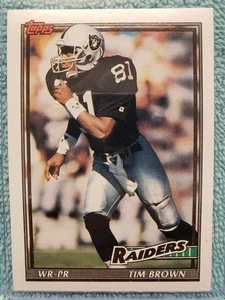Topps Tim Brown #85 1991 Los Angeles Raiders  - Imagen 1 de 4