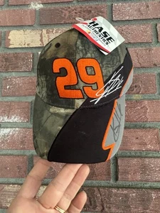 Vtg Chase Kevin Harvick RealTree #29 Racing Camouflage Hat Cap Signed New, Tags - Picture 1 of 11