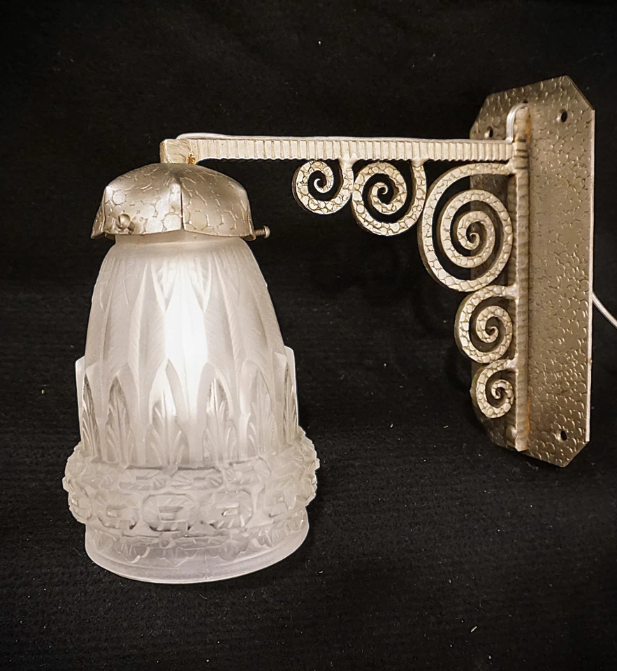 SCHNEIDER: APLIQUE DE PARED FRANCÉS ART DECO 1930. luces lámpara muller 1925 Foto 1 de 4