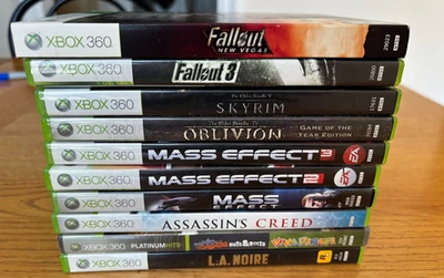 Xbox 360 Action RPG Game Lot | 10 Games | Fallout, Skyrim, Oblivion, Mass Effect - Image 1 of 4