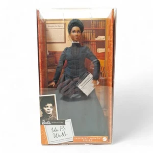 Barbie Inspiring Women: Ida B. Wells with Blue Dress & Newspaper [DAMAGED BOX] - Picture 1 of 6