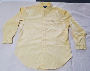 Ralph Lauren Shirt Men 16 1/2 Yellow Button Down Long Sleeve (32/33) Classic Fit - Picture 1 of 6