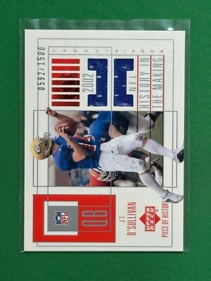 2002 Upper Deck Piece of History JT O'Sullivan #145 RC Rookie Jersey /1500 - Image 1 of 2