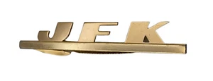Vintage Hickok JFK 3" Gold tone Metal Tie Bar Clip - Picture 1 of 4