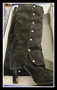 Stuart Weitzman schwarze kniehohe Wildlederstiefel "Gamaschen" Größe 8,5 - Bild 1 von 9