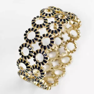 Neu Talbots Boho Blumen oval kräftig Armreif Manschette schick Damen Party Urlaub Schmuck - Bild 1 von 5